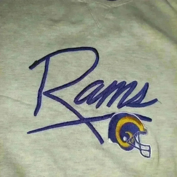 Vintage Children’s XL 90's Rams Gray Crewneck Sweatshirt - Picture 2 of 5